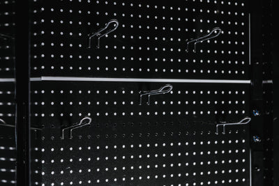 Pegboard storage hooks on a black Arcadia Max from Rep Fitness UK | Shop Best Premium Gym Equipment for Home & Commercial Use Online