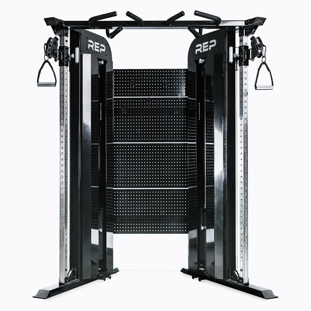 The Arcadia™ max stand-alone functional trainer, premium full-sized cable machine. Optimized for creating constant tension on the muscle and adding variety to your strength from Rep Fitness UK | Shop Premium Gym Equipment for Home & Commercial Use Online.