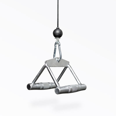 Triangle Row cable attachment with hard chrome finish and ergonomic grip from Rep Fitness UK | Shop Best Premium Gym Equipment for Home & Commercial Use Online