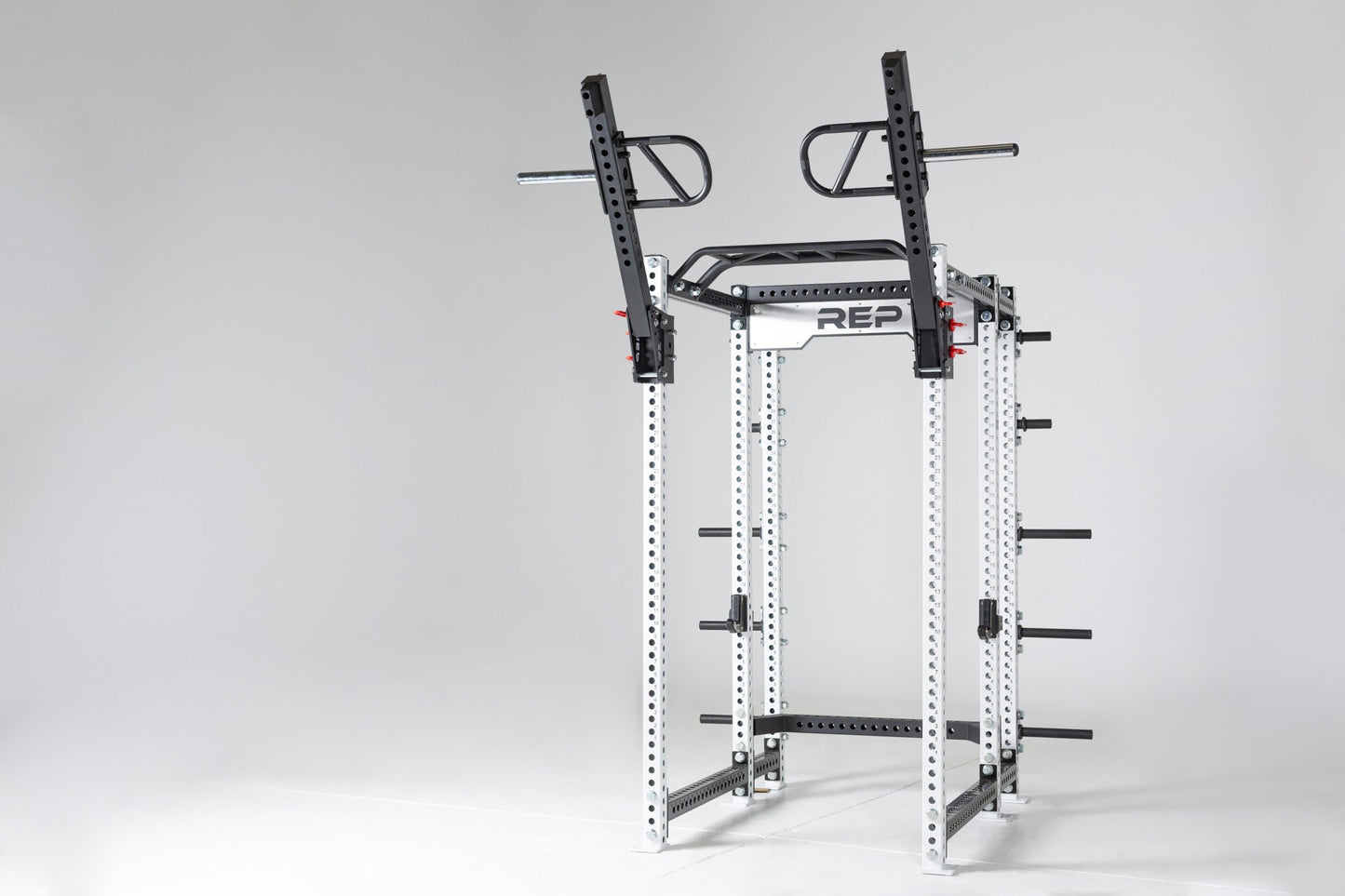 Weight Horns 5000 Series on PR-5000 Power Rack Weight Storage, Weight Horns 5000 Series 30 cm Pair, heavy-duty steel weight horns for 5000 Series; bolt-on design, holds up to 315 lbs of plates, rubber gasket stops protect weights, and compact storage solution for organized home or commercial gyms from Rep Fitness UK | Shop Premium Gym Equipment for Home & Commercial Use, Best Online Gym Equipment UK