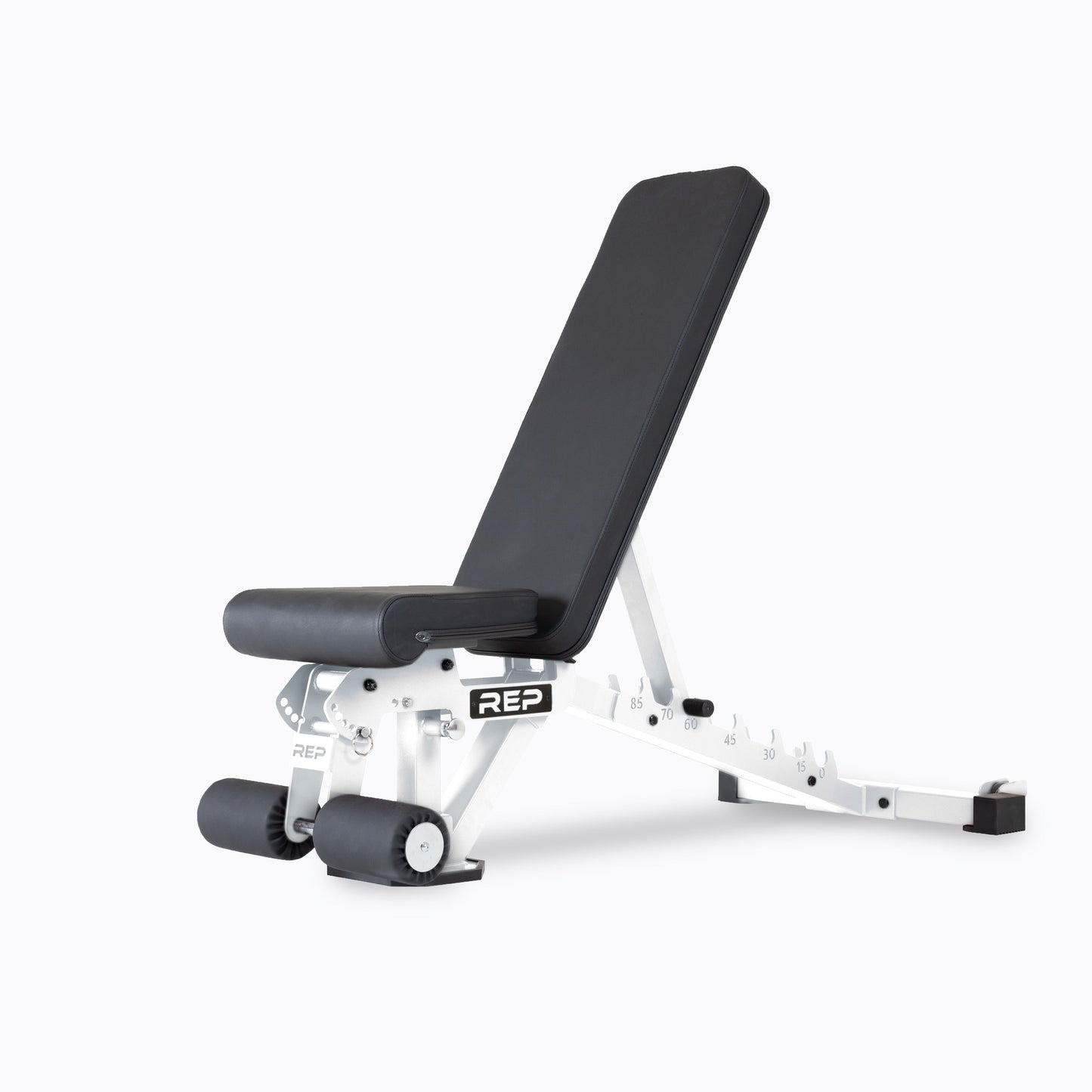 AB-3000 2.0 FID bench by REP Fitness featuring upgraded CleanGrip pads, reversible seat pad, and squared back support from Rep Fitness UK | Shop Best Premium Gym Equipment for Home & Commercial Use Online