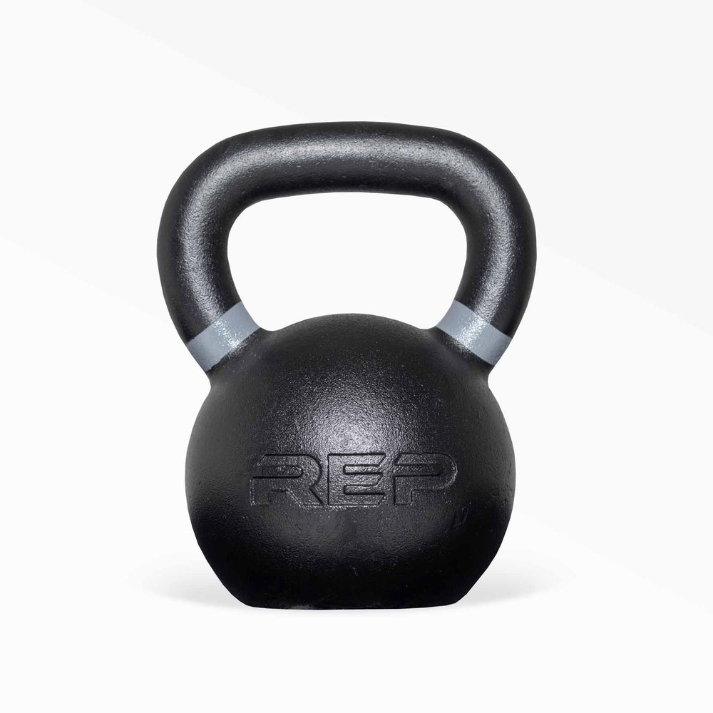 grey 36kg marked kettlebell – premium cast-iron kettlebell from with color-coded handle, textured black coating for superior grip, and flat bases for stability; ideal for strength, conditioning, and full-body training; available individually or in sets from Rep Fitness UK | Shop Premium Gym Equipment for Home & Commercial Use, Best Online Gym Equipment UK