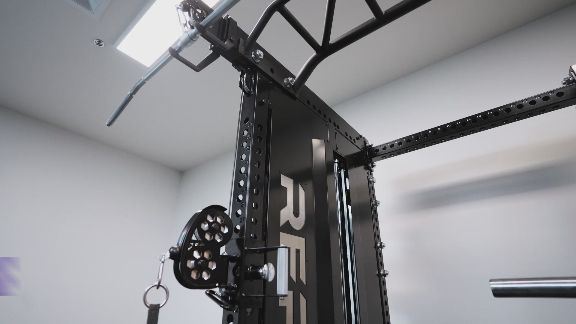 Adonis™ Cable Tower - Patent Pending Design, premium space-saving cable machine for home or commercial gyms, 1:1 and 2:1 pulley ratios, 34 cable positions, and compatibility with REP’s 5000 Series racks, Pegasus™ attachment, and Modular Storage System for unmatched versatility and performance from Rep Fitness UK | Shop Premium Gym Equipment for