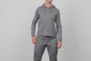A video of an athlete wearing the Women's Vellus Hoodie in grey in the studio