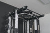 Pull-Up Bar Extension Brackets and Pull-Up Bar being used for pull-ups on the Ares 2.0 4-Post