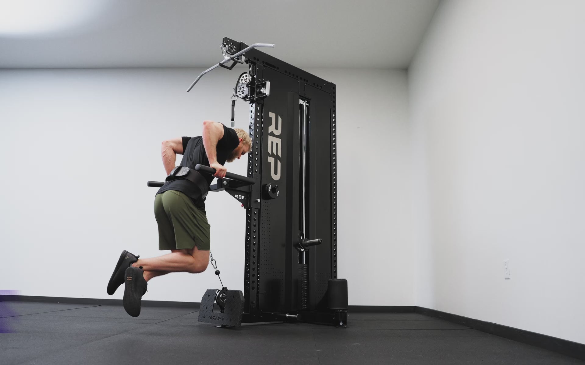 Adonis™ Cable Tower - Modular Design, plate loaded, Selectorized with base support and dip attachment, premium space-saving cable machine for home or commercial gyms, 1:1 and 2:1 pulley ratios, 34 cable positions, and compatibility with REP’s 5000 Series racks, Pegasus™ attachment, and Modular Storage System for unmatched versatility and performance from Rep Fitness UK | Shop Premium Gym Equipment for